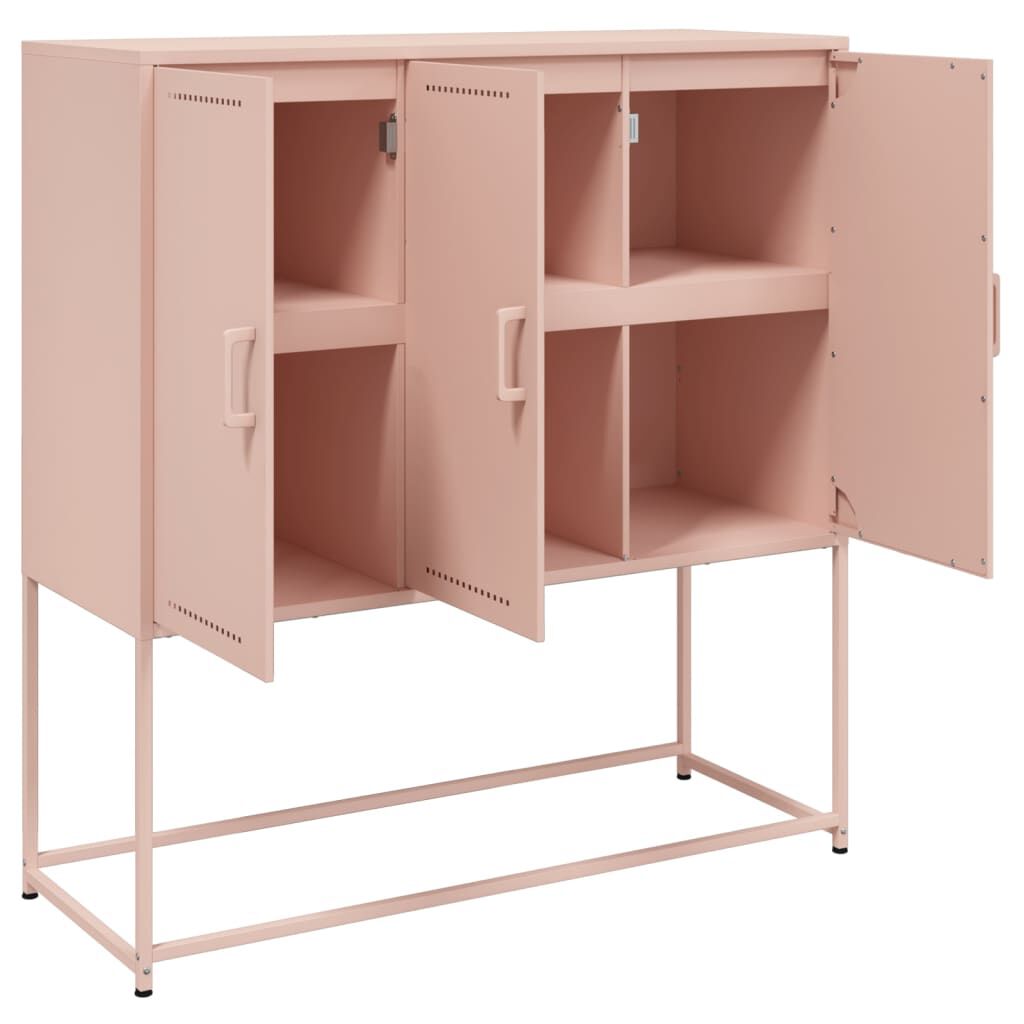 vidaXL Ντουλάπι Ροζ 100,5x39x107 εκ. Ατσάλινος