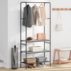 vidaXL Ράφι ρούχων με ράφια Γκρι sonoma 77 x 30 x 171 εκ