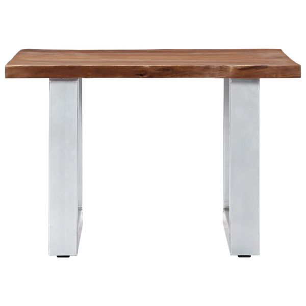 vidaXL Τραπεζάκι Σαλονιού Live Edge 60x60x40 εκ. Μασίφ Ξύλο Ακακίας