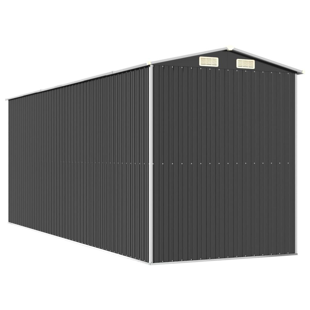 vidaXL Αποθήκη Κήπου Ανθρακί 192x523x223 εκ. Γαλβανισμένο Ατσάλι