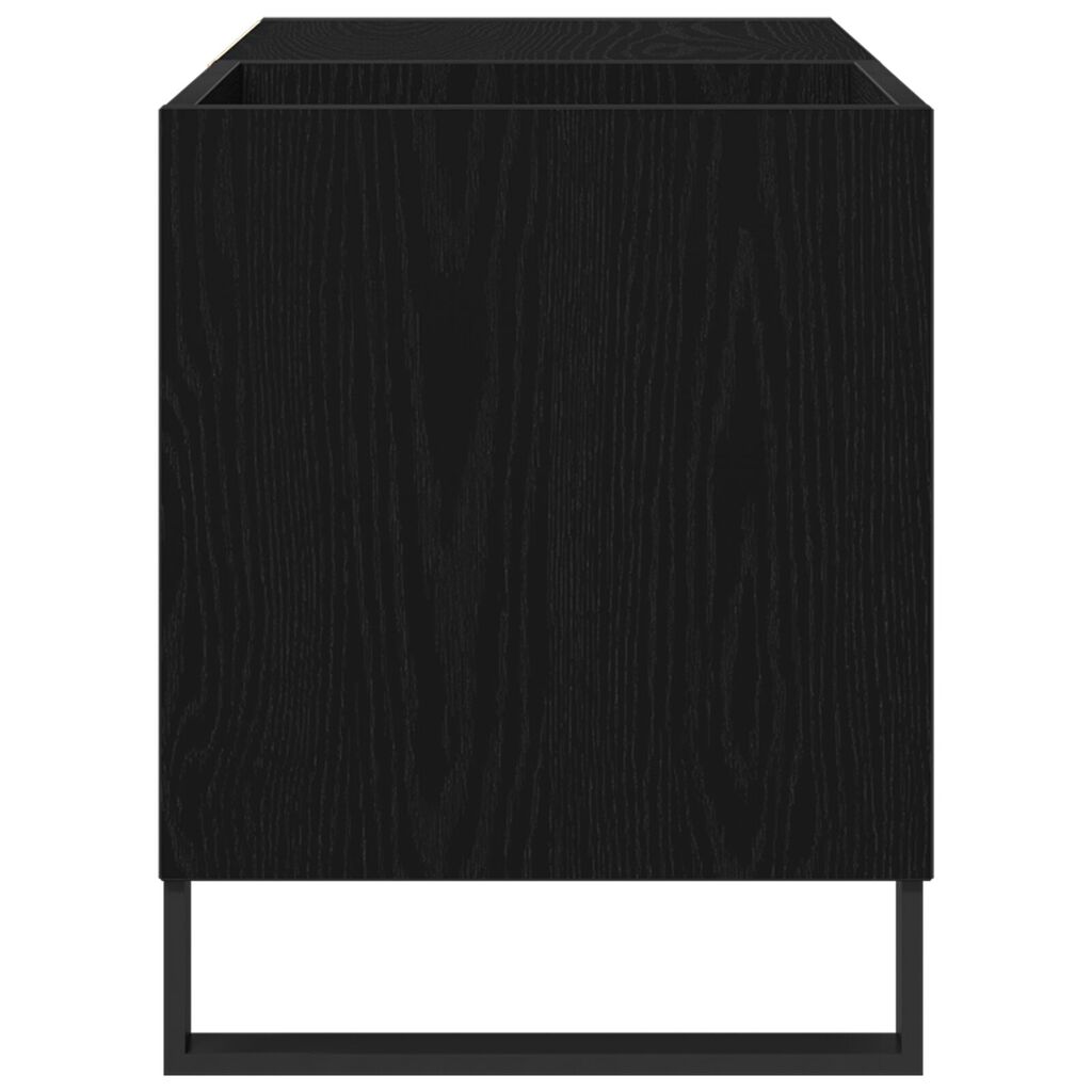 vidaXL Μαύρη Ντουλάπα Δίσκων από Σφένδαμο 84,5x38x48 εκ. Κατεργασμένο Ξύλο