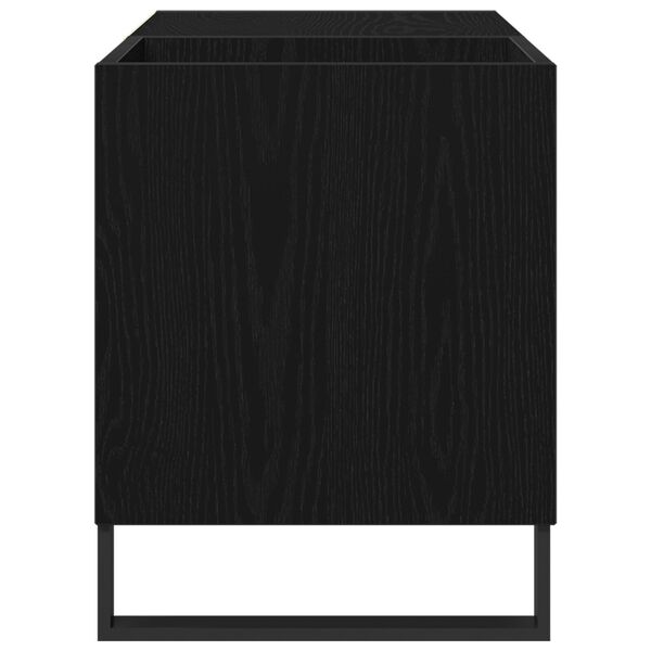 vidaXL Μαύρη Ντουλάπα Δίσκων από Σφένδαμο 84,5x38x48 εκ. Κατεργασμένο Ξύλο