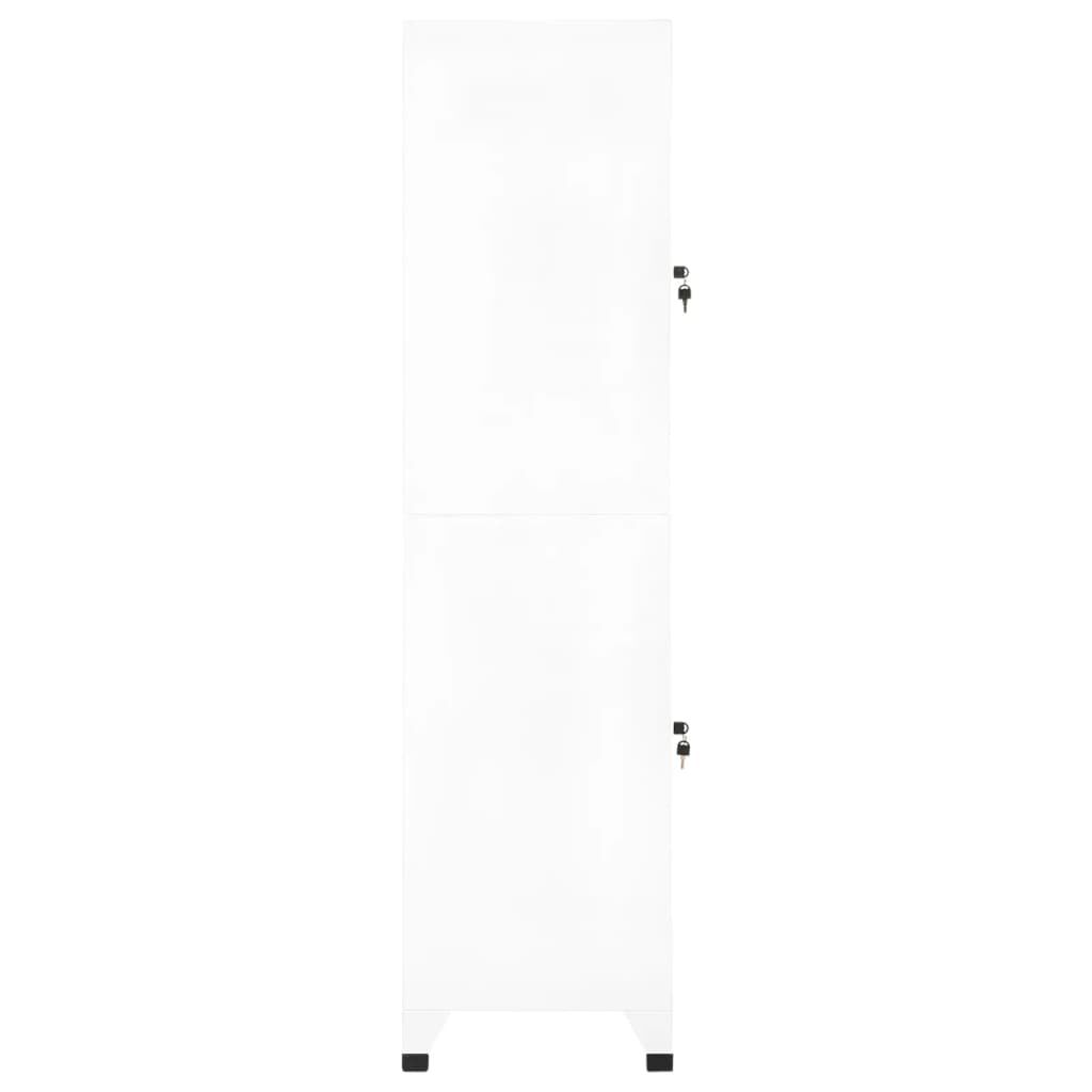 vidaXL Φοριαμός Λευκός 38 x 45 x 180 εκ. Ατσάλινος