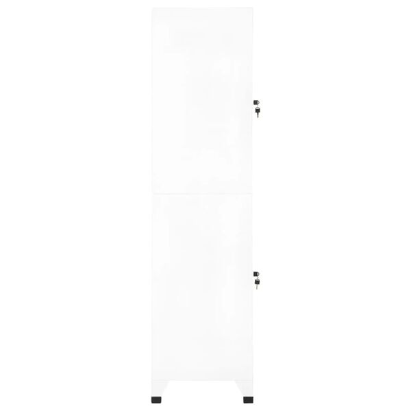 vidaXL Φοριαμός Λευκός 38 x 45 x 180 εκ. Ατσάλινος