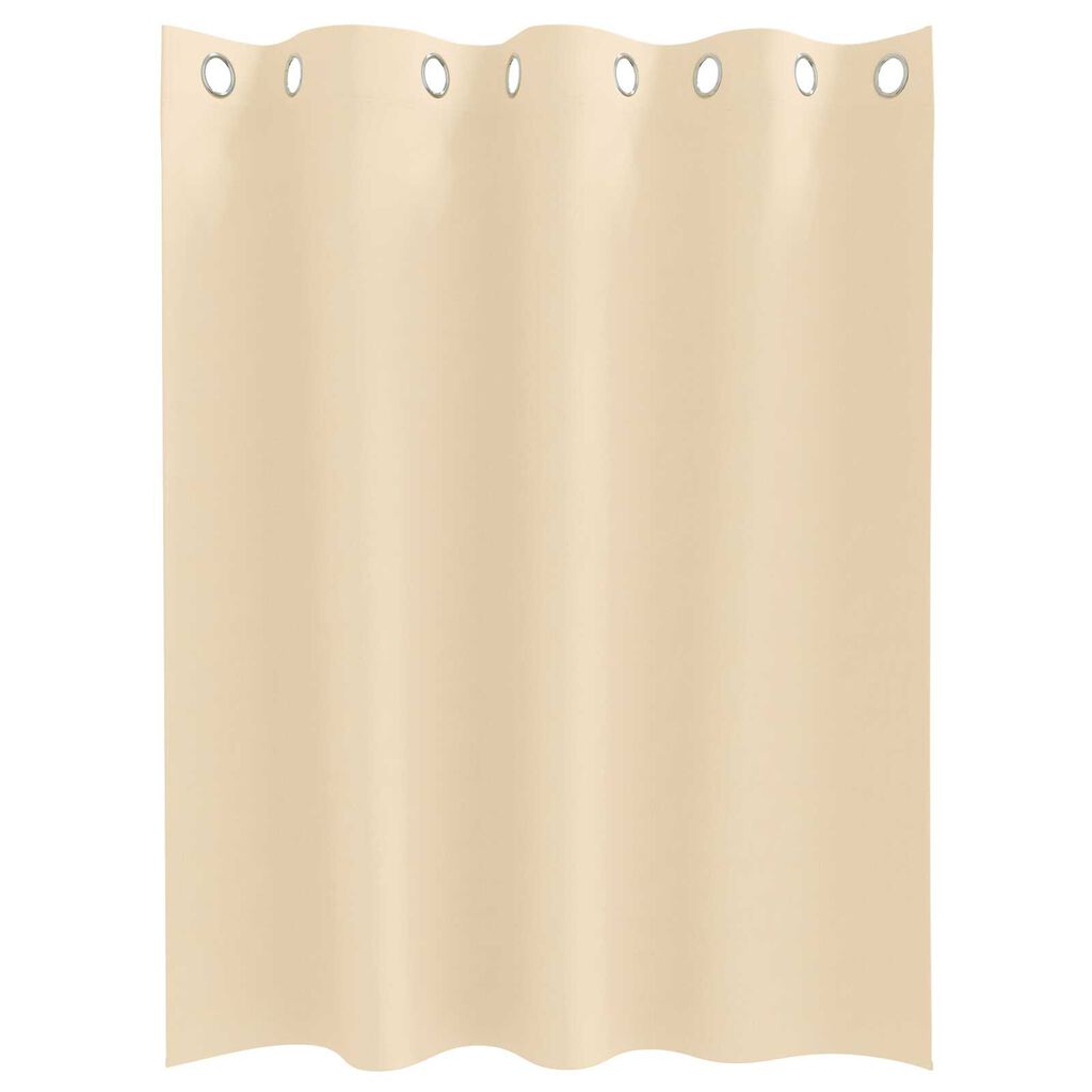 vidaXL Κουρτίνες με κουρτίνες 2 pcs Κρεμ 140 x 140 cm Πολυεστέρας
