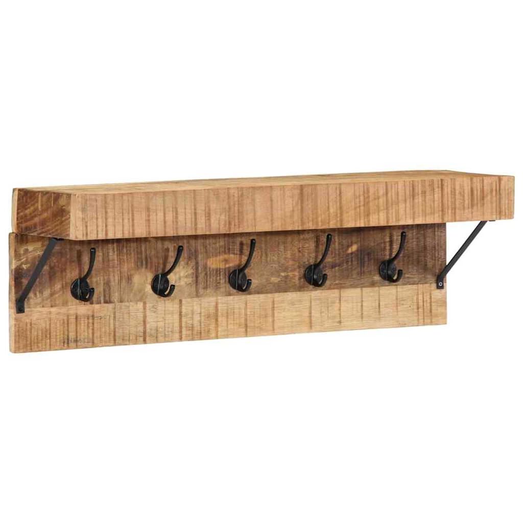 vidaXL Κρεμάστρα Παλτών με ράφι Καφέ 73 x 19 x 23 εκ Μασίφ ξύλο μάνγκο