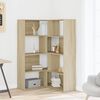 vidaXL Βιβλιοθήκη Γωνιακή 4 Επ. Sonoma Δρυς 85x85x140 εκ Επεξ. Ξύλο