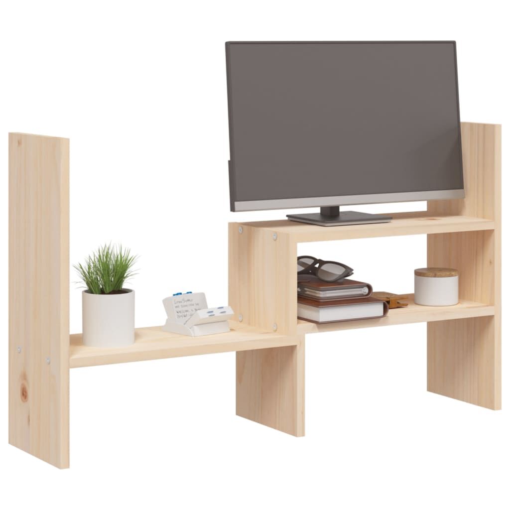 vidaXL Βάση Οθόνης (39-72) x 17 x 43 εκ. από Μασίφ Ξύλο Πεύκου