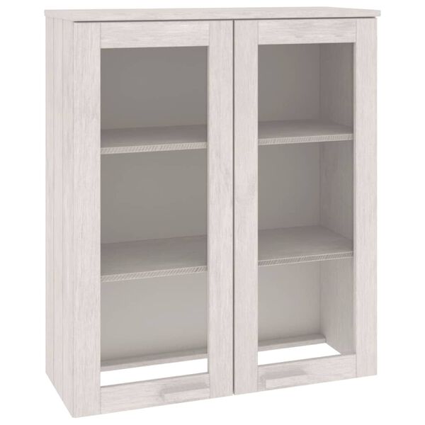 vidaXL Πάνω Μέρος Ντουλαπιού HAMAR Λευκό 85x35x100 εκ. Μασίφ Πεύκο