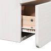 vidaXL Κομοδίνο με συρτάρι Λευκό 39 x 34 x 33 εκ. Μασίφ ξύλο πεύκου
