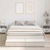 vidaXL Κρεβάτι με αποθηκευτικό χώρο Λευκό 226.5 x 135 x 31.5 εκ