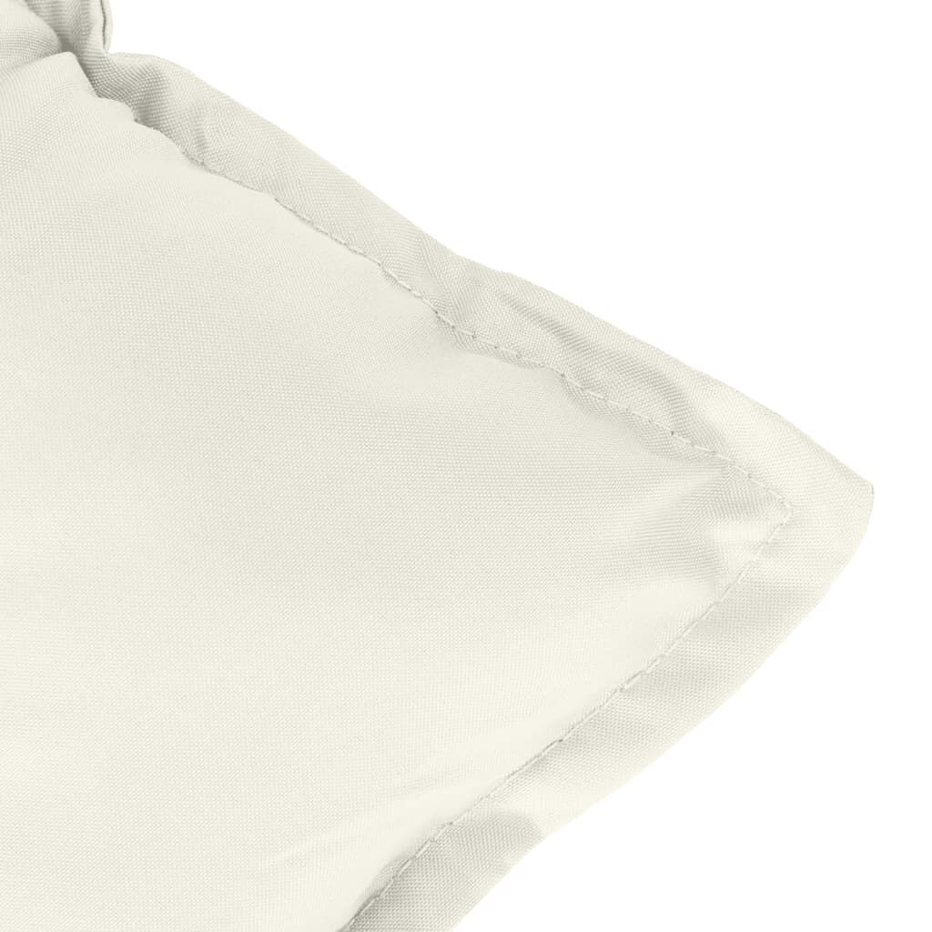 vidaXL Μαξιλάρια Πάγκου Κήπου Κρεμ Μελανζέ 100x50x7 εκ. Ύφασμα