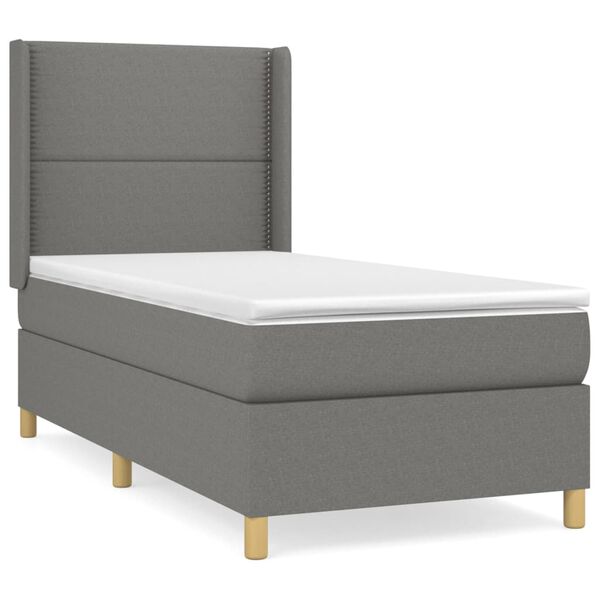 vidaXL &Kappa;&rho;&epsilon;&beta;ά&tau;&iota; Boxspring &mu;&epsilon; &Sigma;&tau;&rho;ώ&mu;&alpha; &Sigma;&kappa;&omicron;ύ&rho;&omicron; &Gamma;&kappa;&rho;&iota; 90x190 &epsilon;&kappa;. &Upsilon;&phi;&alpha;&sigma;&mu;ά&tau;&iota;&nu;&omicron;