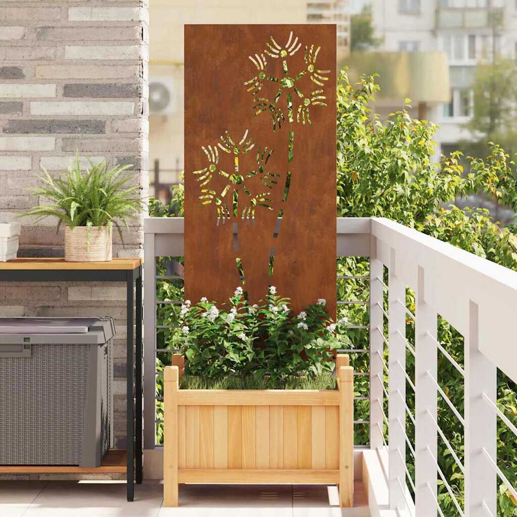 vidaXL Διακοσμητική Πλάκα Κήπου Άλλο Σκ rusty 50 x 140 cm
