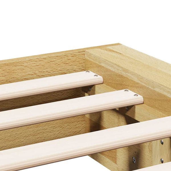 vidaXL Πλαίσιο κρεβατιού χωρίς στρώμα 120x200 cm μασίφ ξύλο δρυς