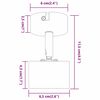 vidaXL Σποτ οροφής Βουρτσισμένο Νίκελ 6.5 x 6 x 11.5 εκ Ατσάλι