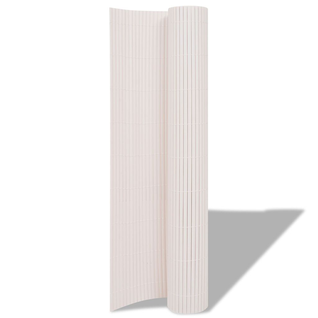 vidaXL Φράχτης Κήπου Διπλής Όψης PVC 150x300 εκ. Λευκό