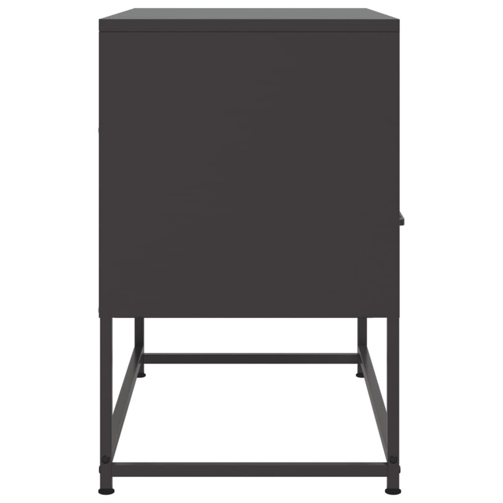 vidaXL Έπιπλο Τηλεόρασης Μαύρο 68,5x39x60,5 εκ. Ατσάλινο