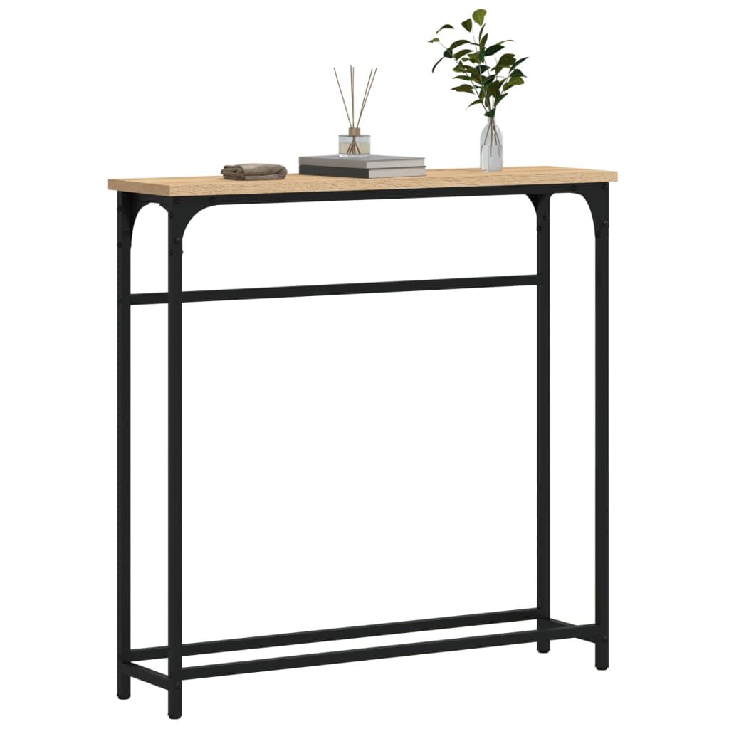 vidaXL Τραπέζι Κονσόλα Sonoma Δρυς 75x19,5x75 εκ. από Επεξεργ. Ξύλο