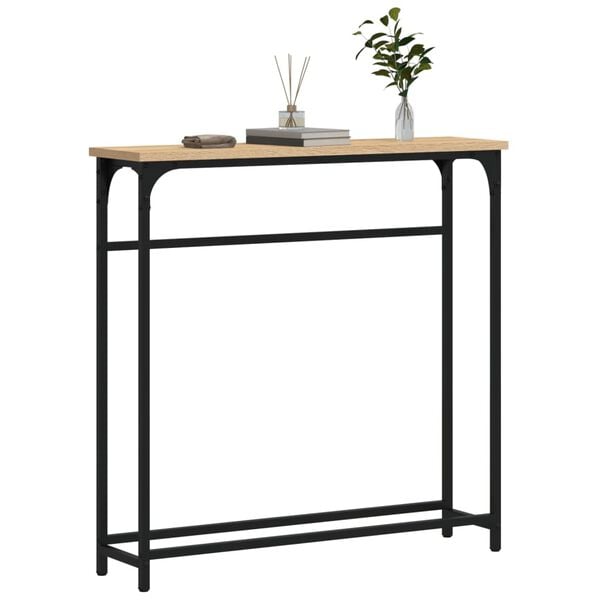 vidaXL Τραπέζι Κονσόλα Sonoma Δρυς 75x19,5x75 εκ. από Επεξεργ. Ξύλο