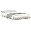 vidaXL Κρεβάτι δαπέδου Λευκό 135 x 190 cm Μασίφ ξύλο πεύκου