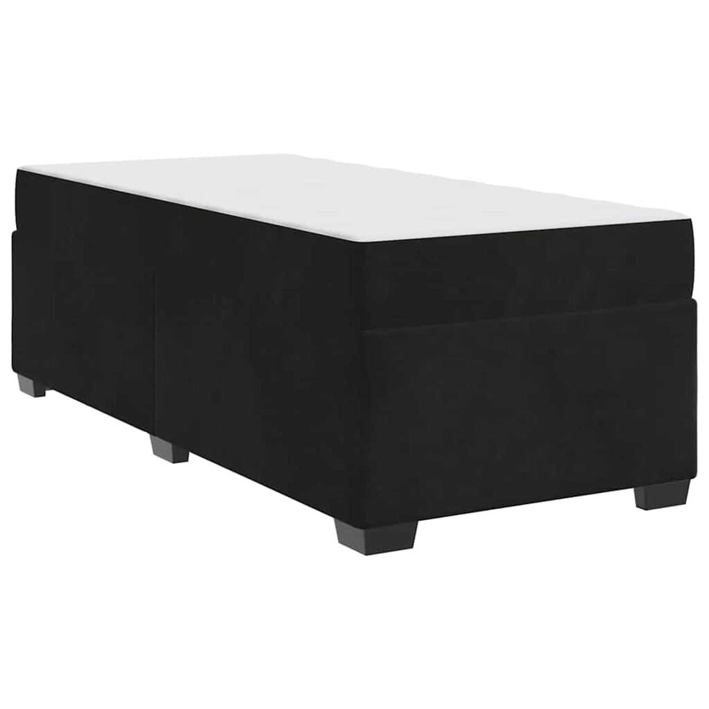 vidaXL Σκελετός κρεβατιού με στρώμα Μαύρο 80 x 200 cm Βελούδο