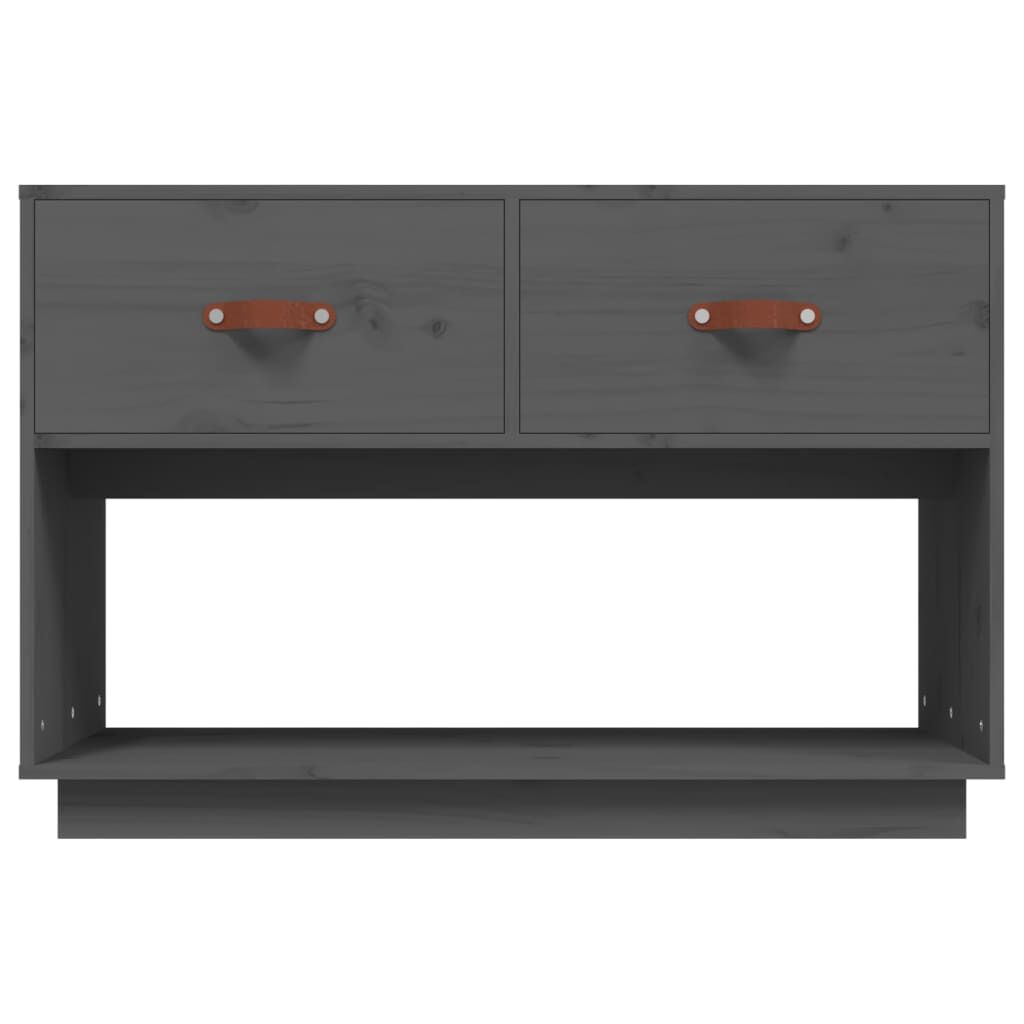 vidaXL Έπιπλο Τηλεόρασης Γκρι 90x40x60 εκ. από Μασίφ Ξύλο Πεύκου