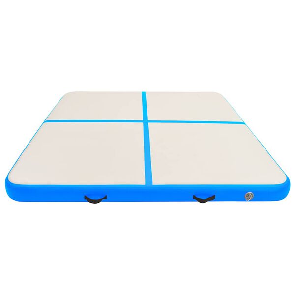 vidaXL Στρώμα Ενόργανης Φουσκωτό Μπλε 200 x 200 x 10 εκ. PVC με Τρόμπα