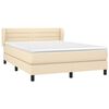 vidaXL &Kappa;&rho;&epsilon;&beta;ά&tau;&iota; Boxspring &mu;&epsilon; &Sigma;&tau;&rho;ώ&mu;&alpha; &Kappa;&rho;&epsilon;&mu; 140x190 &epsilon;&kappa;. &Upsilon;&phi;&alpha;&sigma;&mu;ά&tau;&iota;&nu;&omicron;