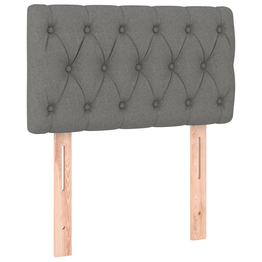 vidaXL Κρεβάτι Boxspring με Στρώμα Σκούρο Γκρι 80x200 εκ. Υφασμάτινο