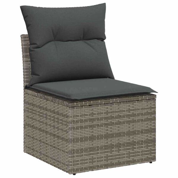 vidaXL Σετ Καναπέ Κήπου 12 pcs Γκρι συνθετικό ρατάν