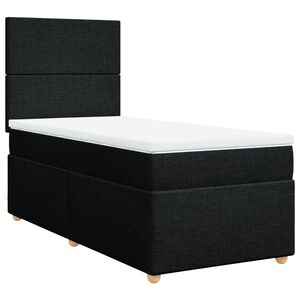 vidaXL &Kappa;&rho;&epsilon;&beta;ά&tau;&iota; Boxspring &mu;&epsilon; &Sigma;&tau;&rho;ώ&mu;&alpha; &Mu;&alpha;ύ&rho;&omicron; 80 x 200 &epsilon;&kappa;. &Upsilon;&phi;&alpha;&sigma;&mu;ά&tau;&iota;&nu;&omicron;