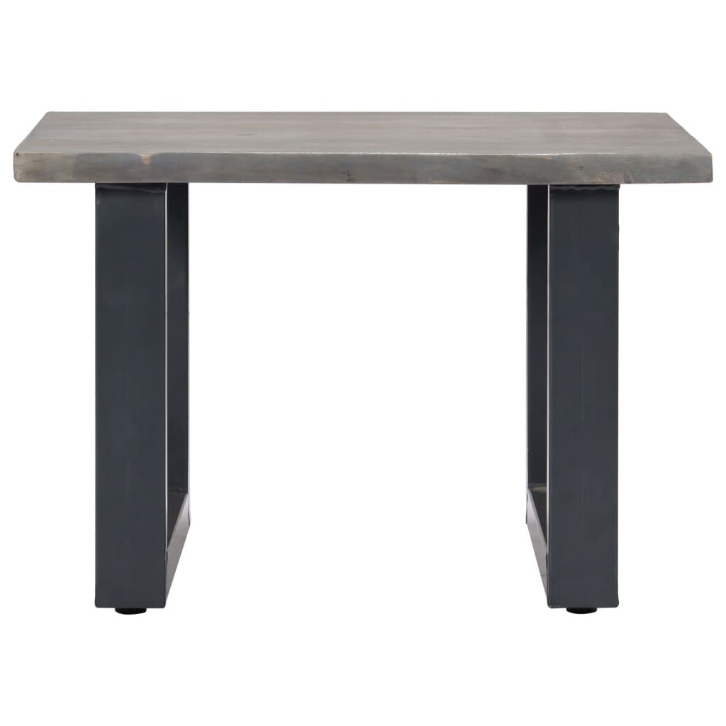vidaXL Τραπεζάκι Σαλονιού Live Edge Γκρι 60x60x40 εκ. Ξύλο Ακακίας