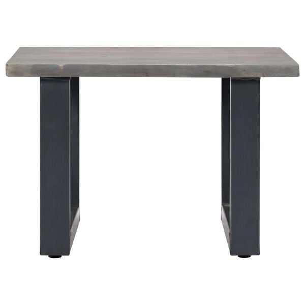vidaXL Τραπεζάκι Σαλονιού Live Edge Γκρι 60x60x40 εκ. Ξύλο Ακακίας
