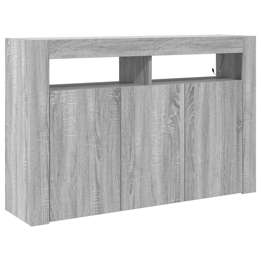 vidaXL Βιτρίνα Γκρι sonoma Κατασκευασμένο ξύλο 116 x 30 x 75 εκ Βιτρίνα