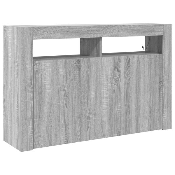 vidaXL Πλαϊνό γραφείο Γκρι sonoma 116 x 30 x 75 εκ. Επεξεργασμένο ξύλο