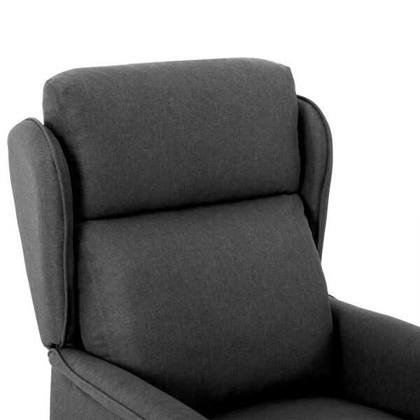 vidaXL Πολυθρόνα Recliner Σκούρο Γκρι Ύφασμα