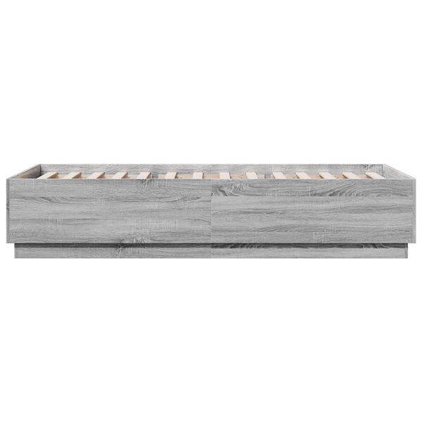 vidaXL Πλαίσιο Κρεβατιού Γκρι Sonoma 100x200 εκ. Επεξεργασμένο Ξύλο