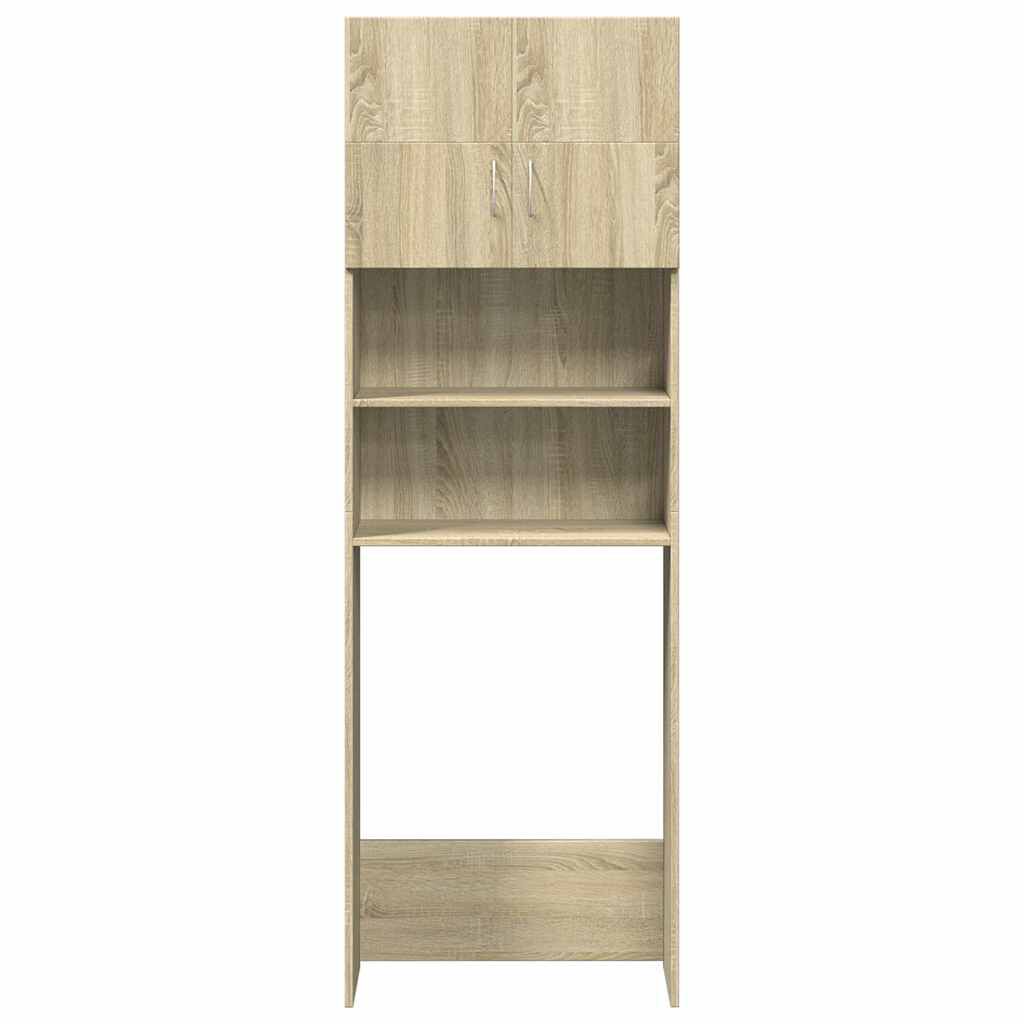 vidaXL Ντουλάπι Πλυντηρίου Χρώμα Sonoma Δρυς 64x25,5x190εκ Επεξ. Ξύλο