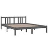 vidaXL Πλαίσιο Κρεβατιού Γκρι 150 x 200 εκ. Μασίφ Ξύλο King Size
