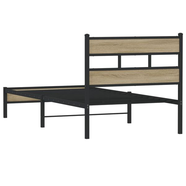 vidaXL Πλαίσιο Κρεβ. Χωρ. Στρώμα Sonoma Δρυς 90x200 εκ. Επεξ. Ξύλο