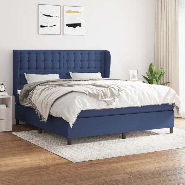 vidaXL &Kappa;&rho;&epsilon;&beta;ά&tau;&iota; Boxspring &mu;&epsilon; &Sigma;&tau;&rho;ώ&mu;&alpha; &Mu;&pi;&lambda;&epsilon; 180x200 &epsilon;&kappa;. &Upsilon;&phi;&alpha;&sigma;&mu;ά&tau;&iota;&nu;&omicron;