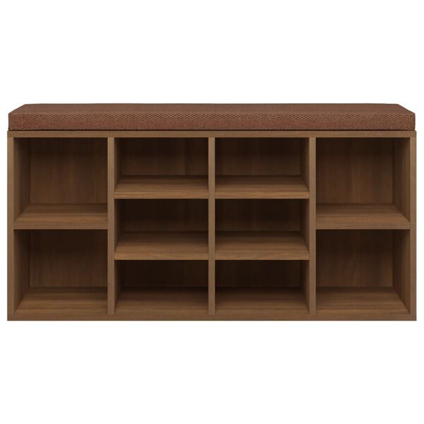 vidaXL Παπουτσοθήκη Καφέ Δρυς 103x30x48 εκ. από Επεξεργασμένο Ξύλο