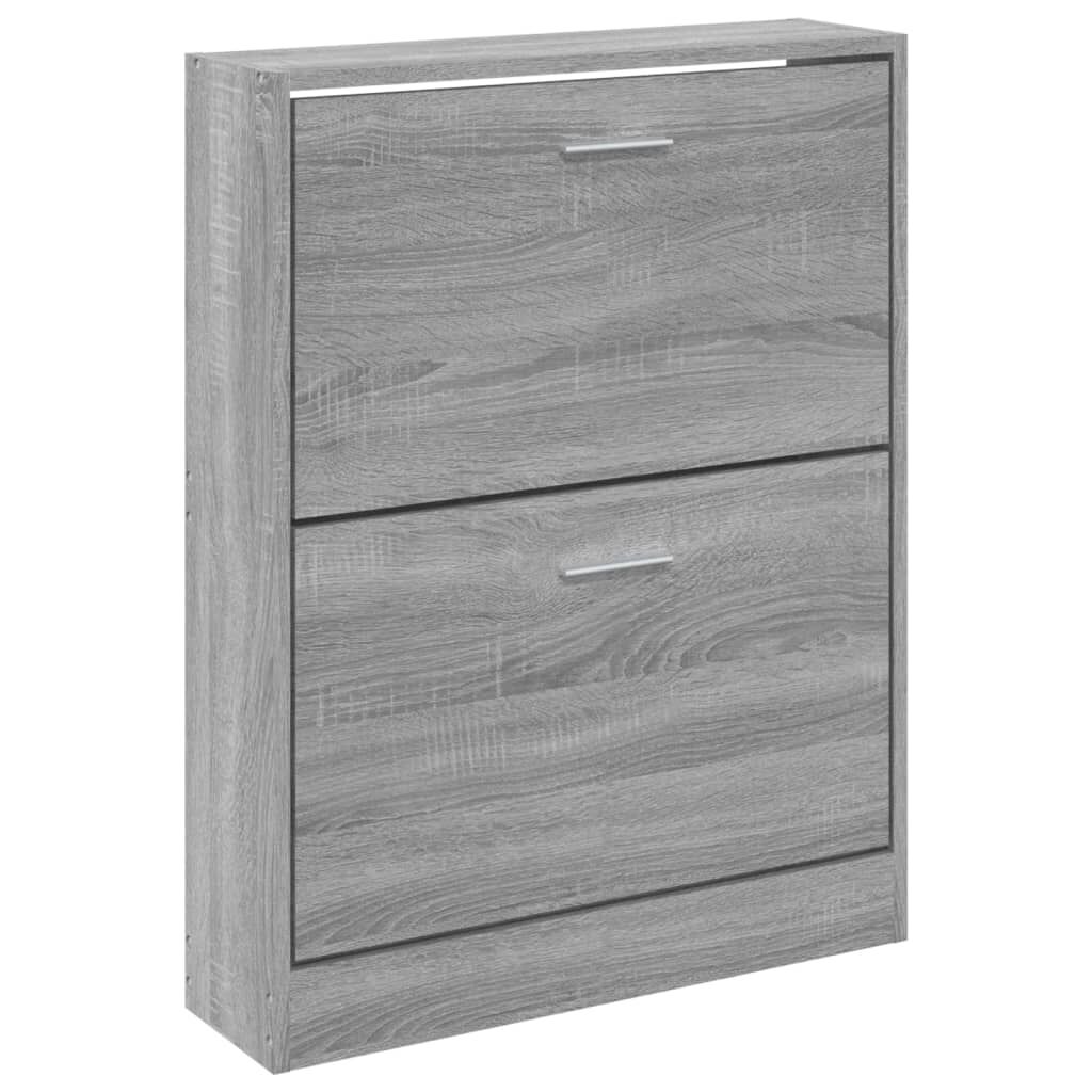vidaXL Παπουτσοθήκη Γκρι Sonoma 59x17x81 εκ. από Επεξεργασμένο Ξύλο