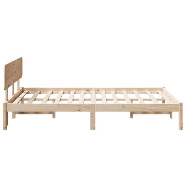 vidaXL Σκελετός Κρεβατιού Φυσικό 120 x 190 cm Μασίφ ξύλο πεύκου