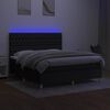 vidaXL &Kappa;&rho;&epsilon;&beta;ά&tau;&iota; Boxspring &mu;&epsilon; &Sigma;&tau;&rho;ώ&mu;&alpha; & LED &Mu;&alpha;ύ&rho;&omicron; 160x200 &epsilon;&kappa;. &Upsilon;&phi;&alpha;&sigma;&mu;ά&tau;&iota;&nu;&omicron;