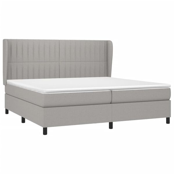 vidaXL &Kappa;&rho;&epsilon;&beta;ά&tau;&iota; Boxspring &mu;&epsilon; &Sigma;&tau;&rho;ώ&mu;&alpha; &Alpha;&nu;&omicron;&iota;&chi;&tau;ό &Gamma;&kappa;&rho;&iota; 200x200 &epsilon;&kappa;. &Upsilon;&phi;&alpha;&sigma;&mu;ά&tau;&iota;&nu;&omicron;