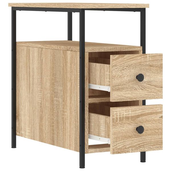 vidaXL Κομοδίνο Sonoma Δρυς 30 x 60 x 60 εκ. από Επεξεργασμένο Ξύλο