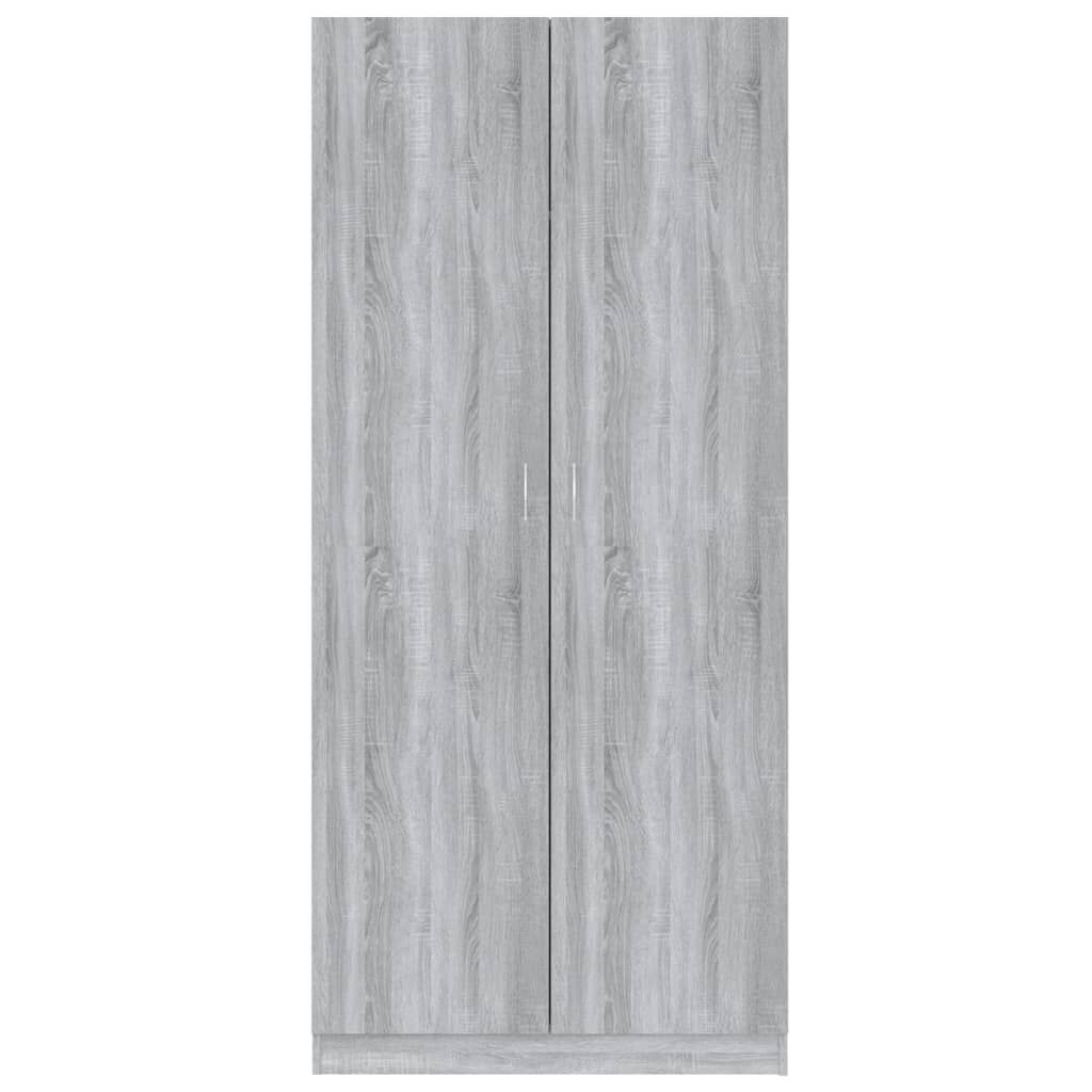 vidaXL Ντουλάπα Γκρι Sonoma 90 x 52 x 200 εκ. από Επεξεργασμένο Ξύλο