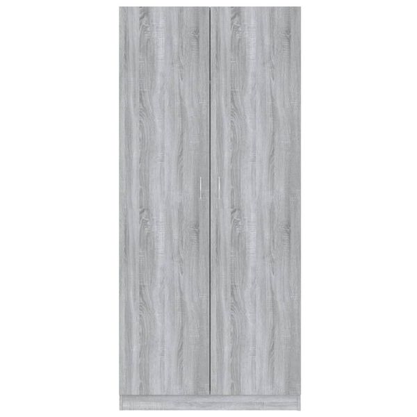 vidaXL Ντουλάπα Γκρι Sonoma 90 x 52 x 200 εκ. από Επεξεργασμένο Ξύλο